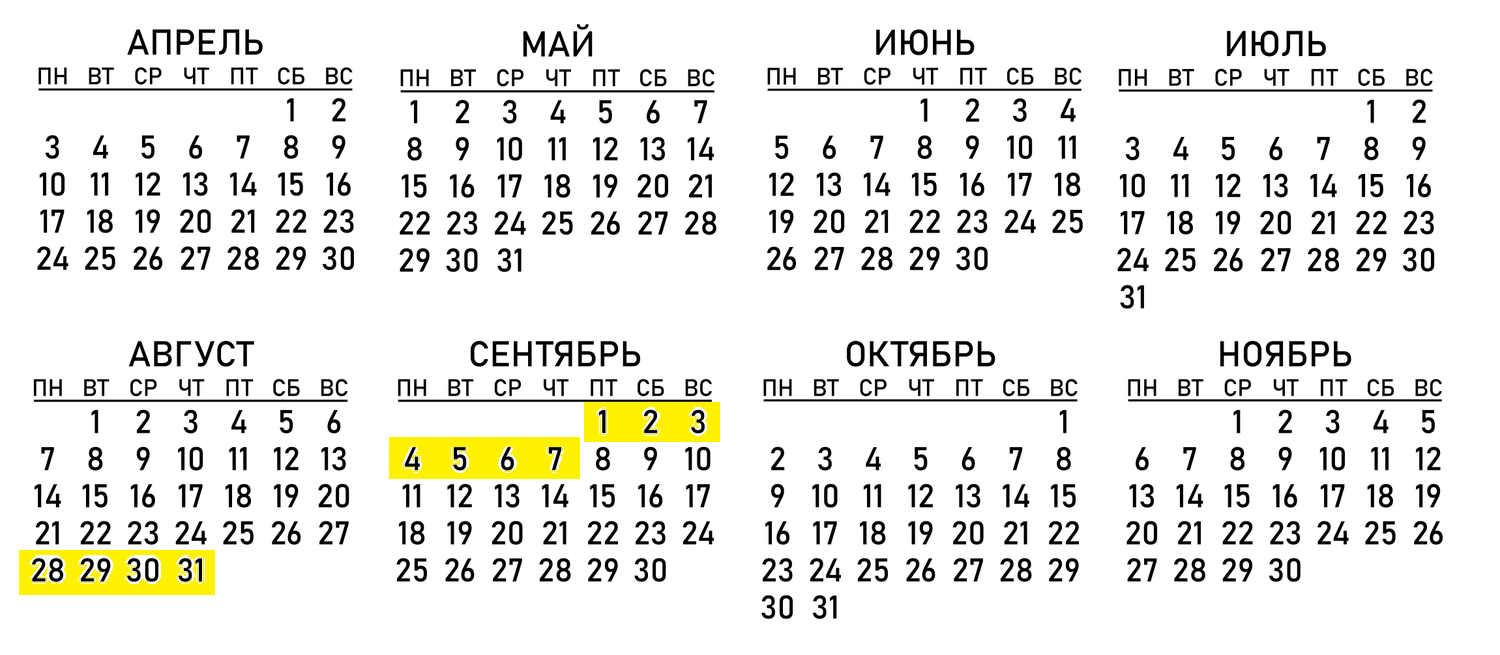Информация о наличии свободных мест